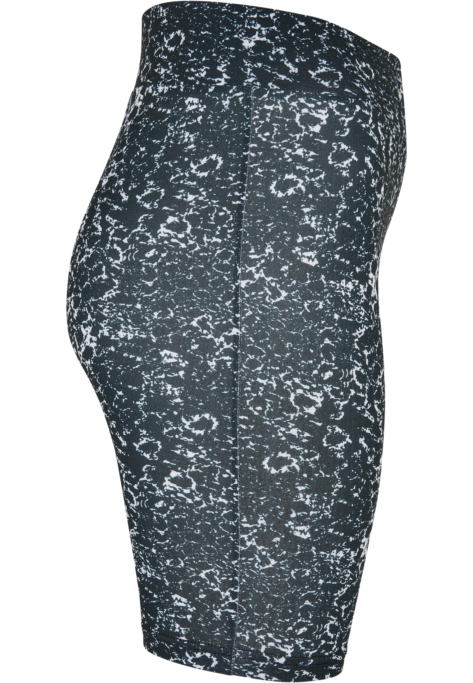 Ladies Tie Dye High Waist Cycle Shorts Urban Classics Tb5012-00826 Black White γυναικεία Σορτς Simple Wear
