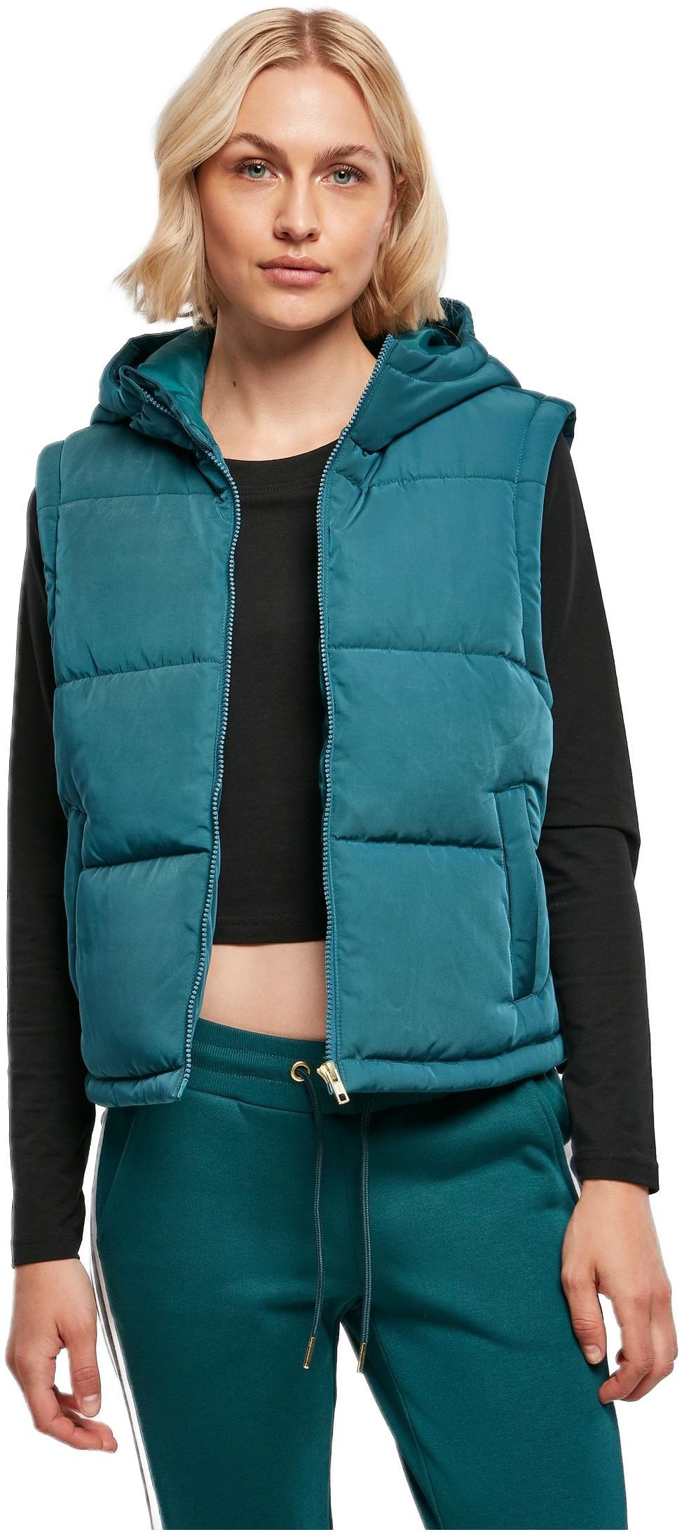 Ladies Recycled Twill Puffer Vest Urban Classics TB5083-01149 jasper