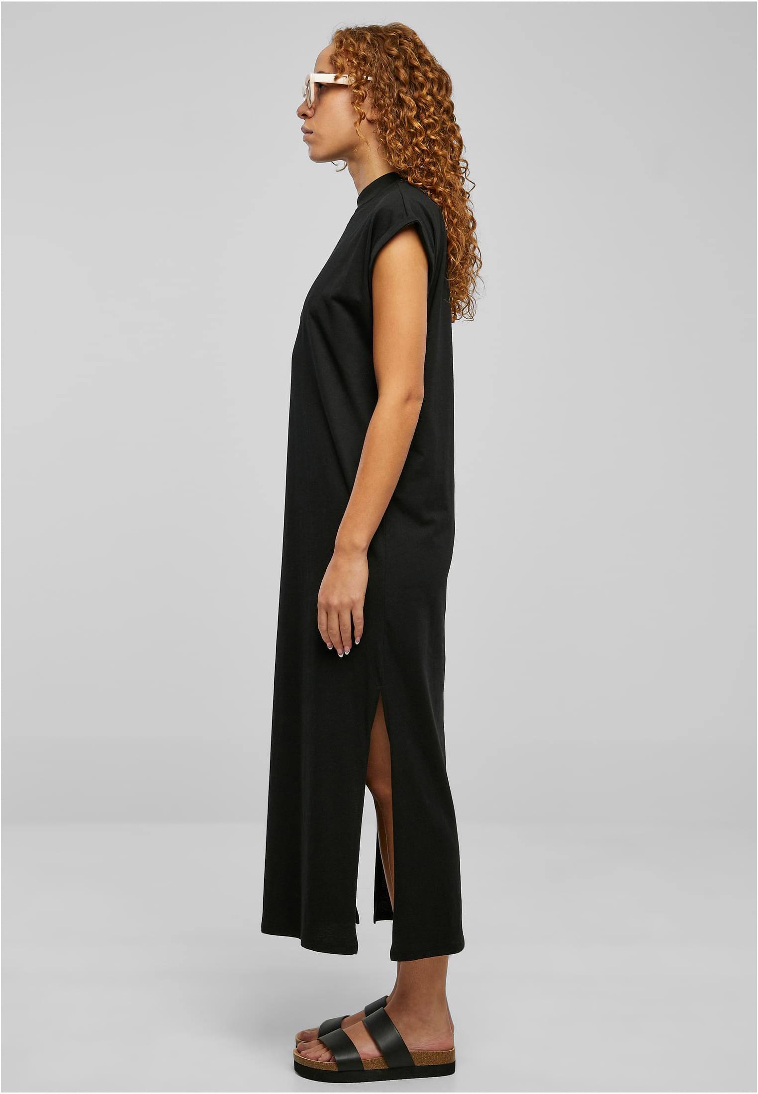 Ladies Long Extended Shoulder Dress Urban Classics TB6027-00007 black