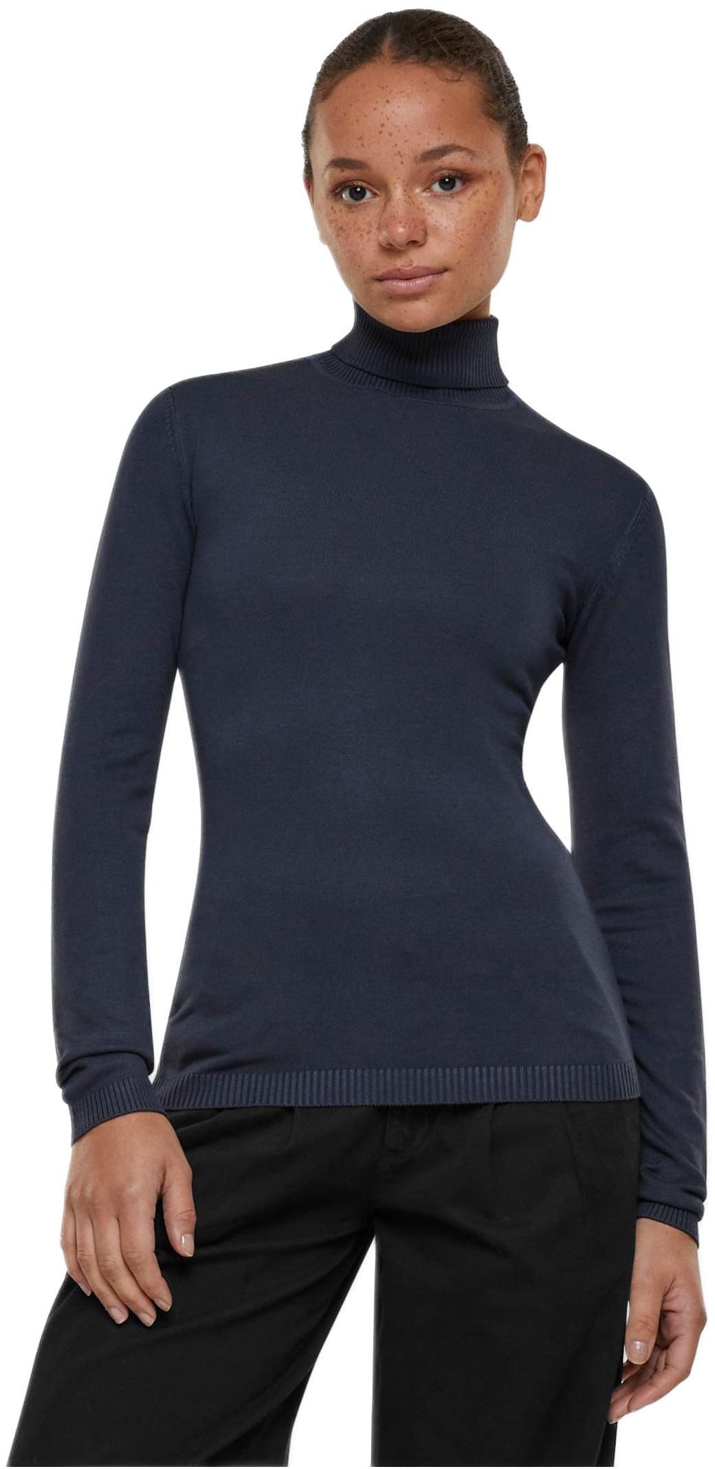 Ladies Knitted Turtleneck Sweater Urban Classics TB6115-00155 navy