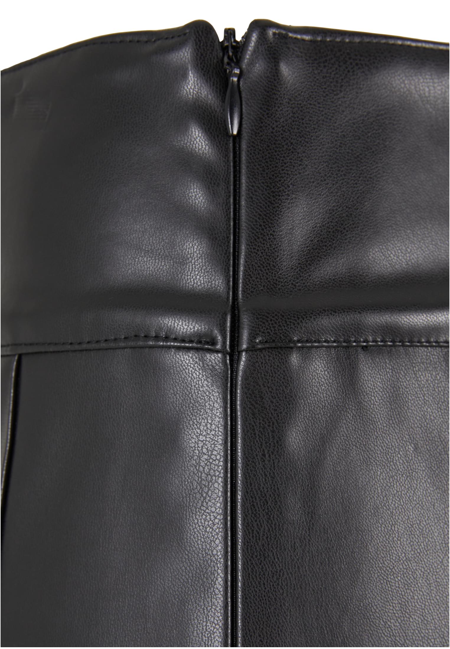 Ladies Synthetic Leather Pleated Skirt Urban Classics Tb7059-00007 Black γυναικεία Φούστες Simple Wear