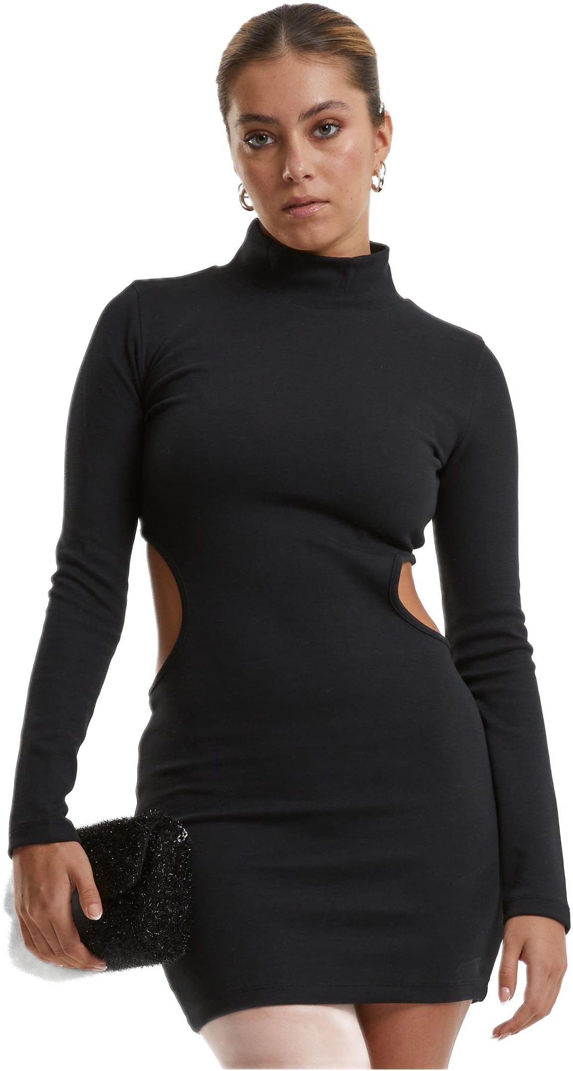 Ladies Cut Out Mini Dress Urban Classics TB7066-00007 black