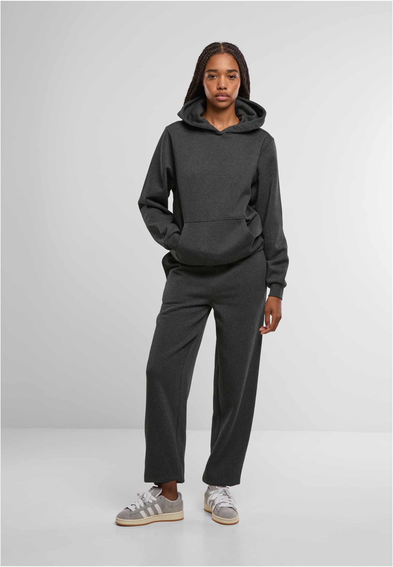 Ladies Fluffy Hoody Urban Classics TB7105-00091 charcoal