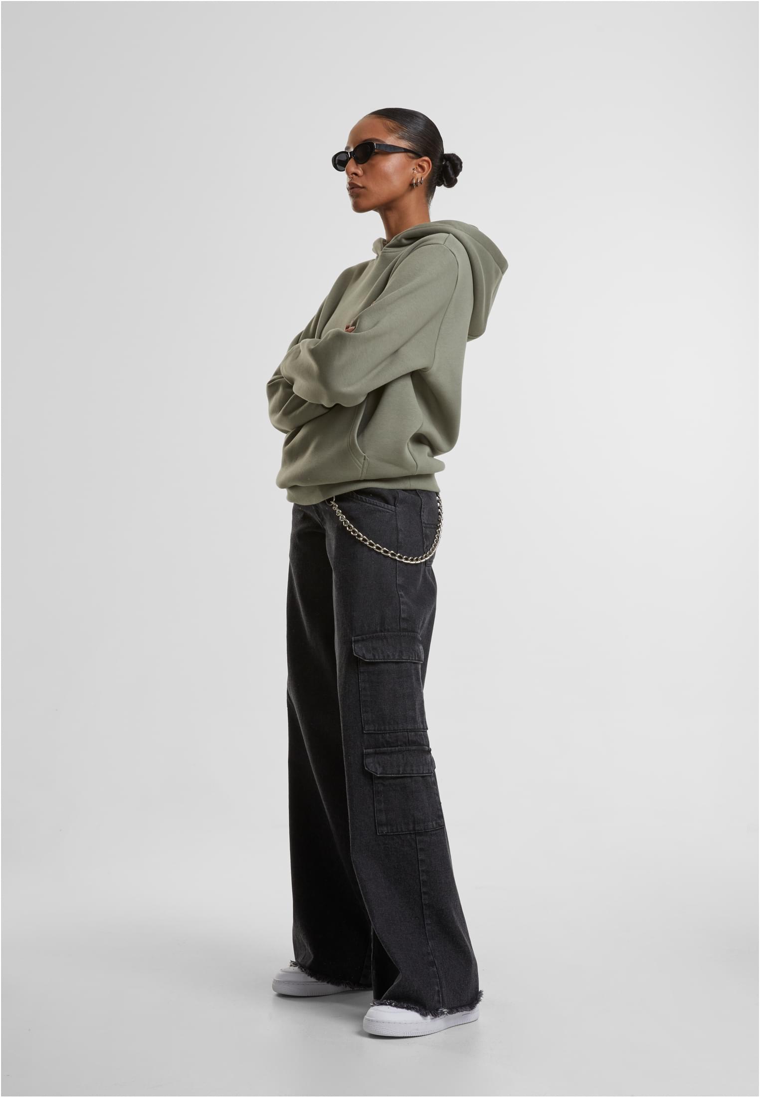 Ladies Fluffy Hoody Urban Classics TB7105-18328 paleolive