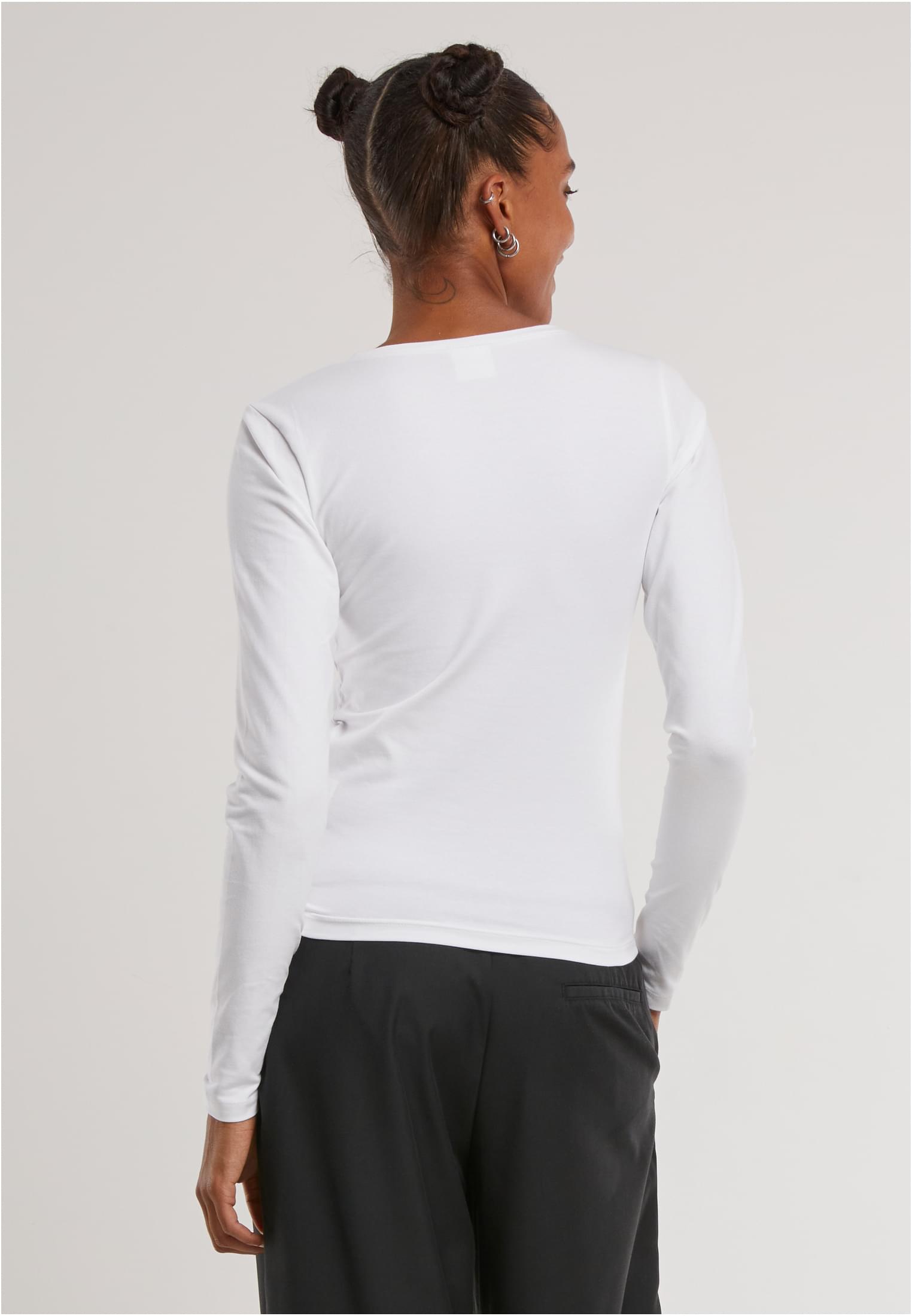 Ladies Basic Super Slim Longsleeve Urban Classics TB7456-00220 white
