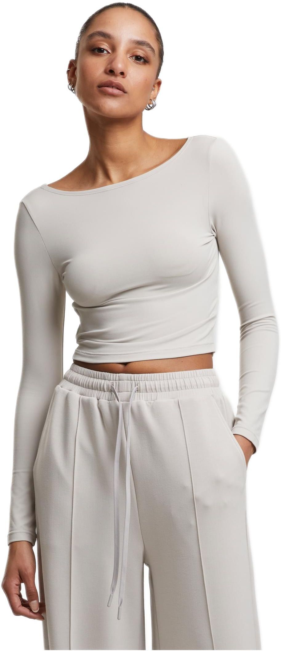 Ladies Slim Fit Longsleeve Urban Classics TB7721-01325 cloud