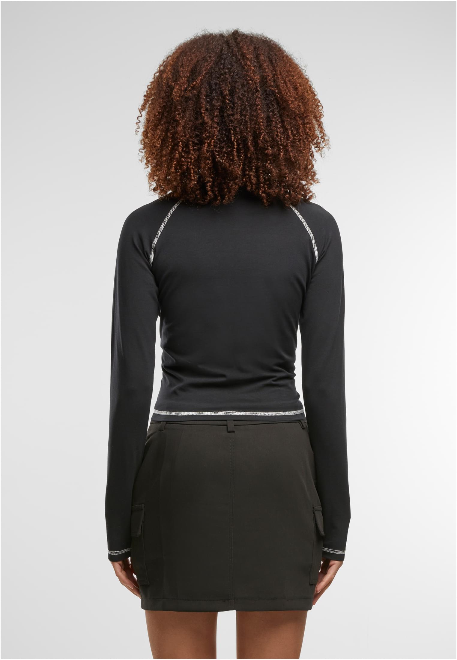 Ladies Contrast Jersey Longsleeve Urban Classics TB7730-00007 black