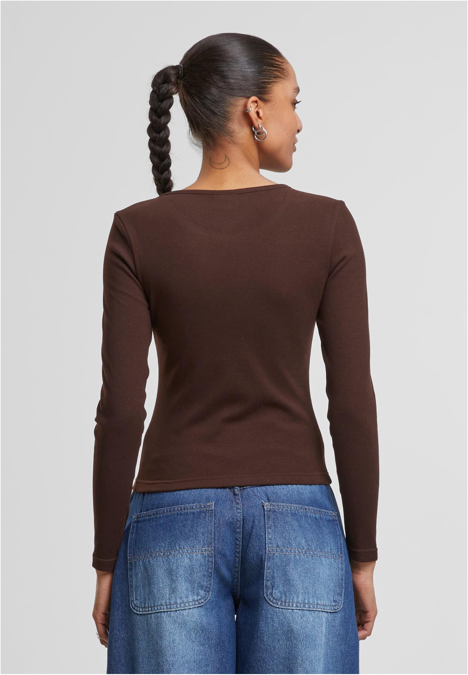 Ladies Heat Slim Slongsleeve Urban Classics TB7786-21219 warmbrown