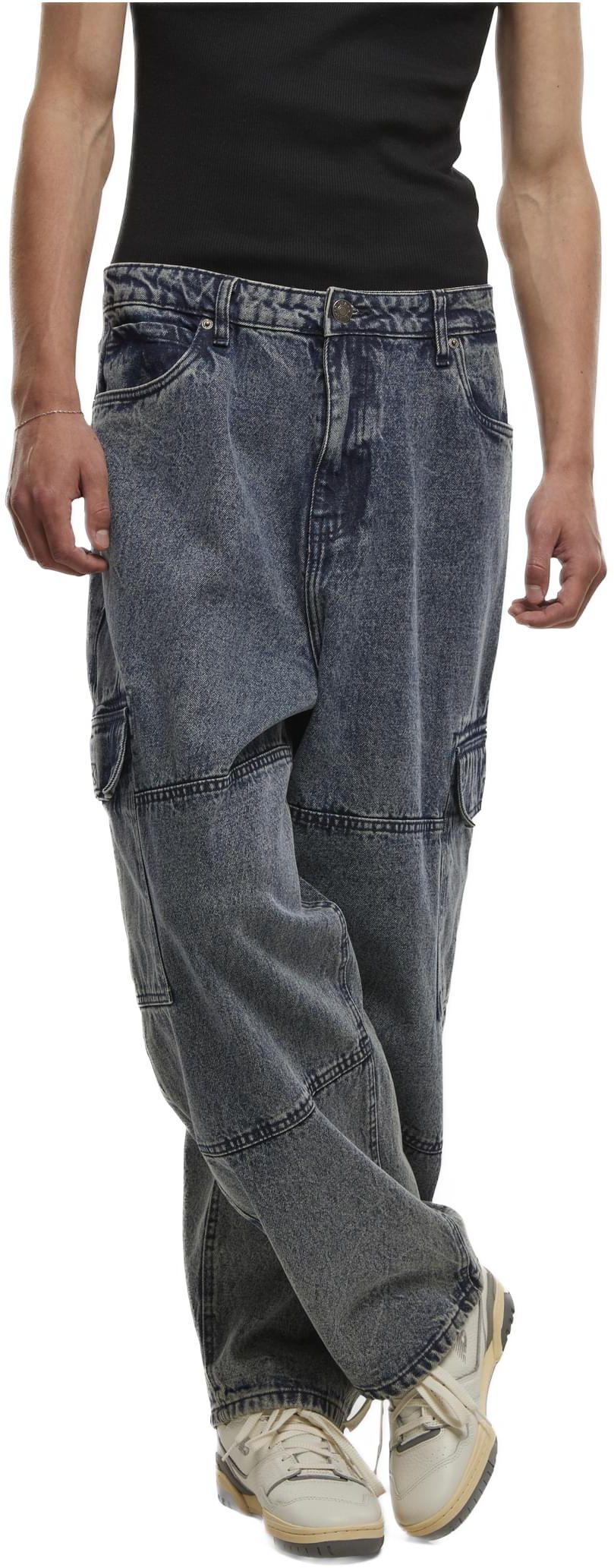 Tapered Heavy Ounce Baggy Cargo Jeans Urban Classics TB6747-17835 dirty washed