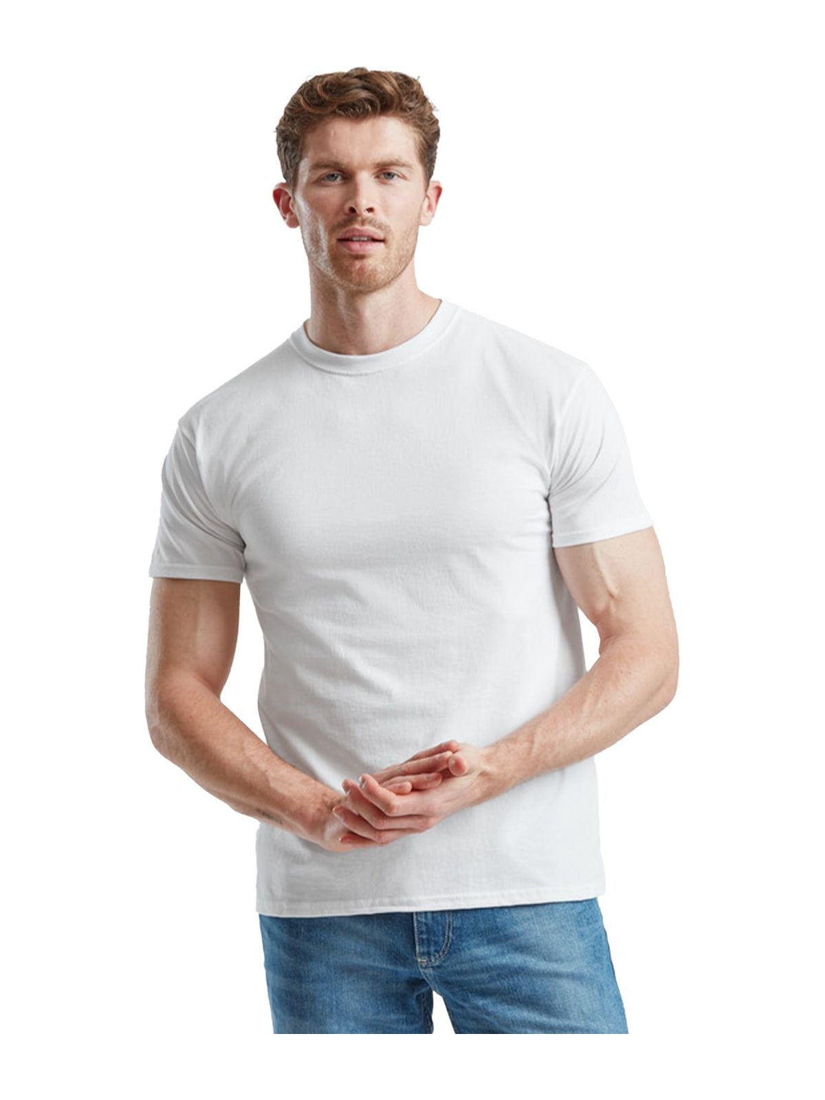 Λευκό μπλουζάκι Fruit of the Loom Super Premium 61-044-0 190 g/m²